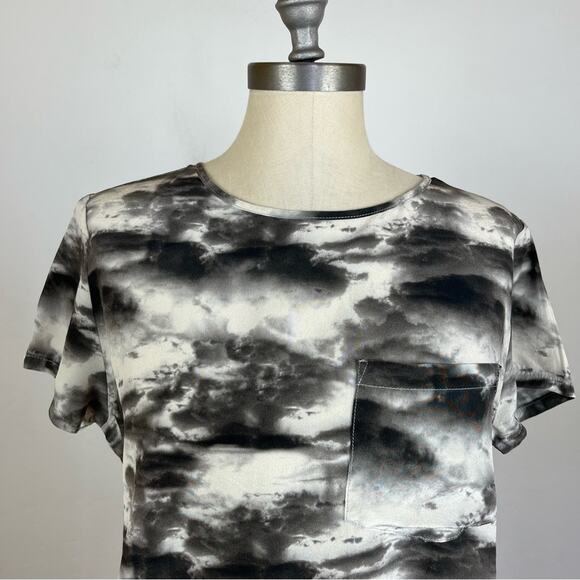 The Podolls Black White Washed Silk Top - Picture 3 of 7
